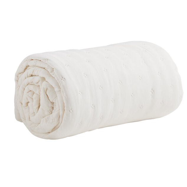 Couvre lit 2 personnes micro lavée beige 220x240cm