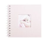 Album photo spirale 17,5x17,5xH2,5cm - 2 modèles noir ou rose