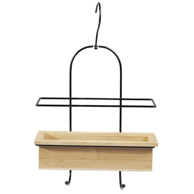 Serviteur de douche bambou avec crochets