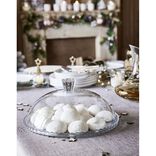 Plat de pr&eacute;sentation avec cloche &Oslash;32cm verre transparent