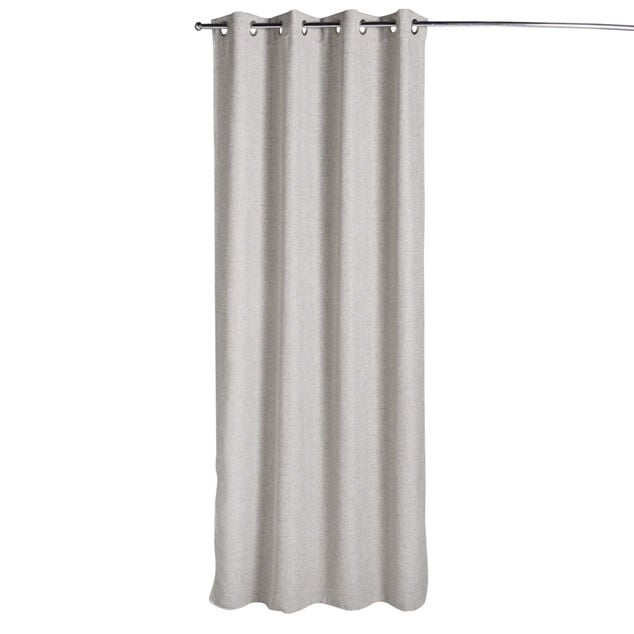 Rideau &agrave; oeillets effet lin 140x240cm (2 mod&egrave;les)