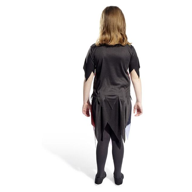 D&eacute;guisement enfant Halloween pompom girl tshirt jupe noir rouge 4/6ans