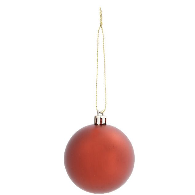Boule de No&euml;l rouge x10