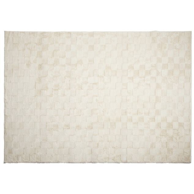 Tapis rectangulaire textur&eacute; polyester beige 160x230cm (2 mod&egrave;les)