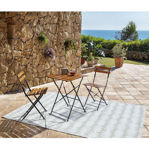 Chaise de jardin pliante Bali m&eacute;tal bois