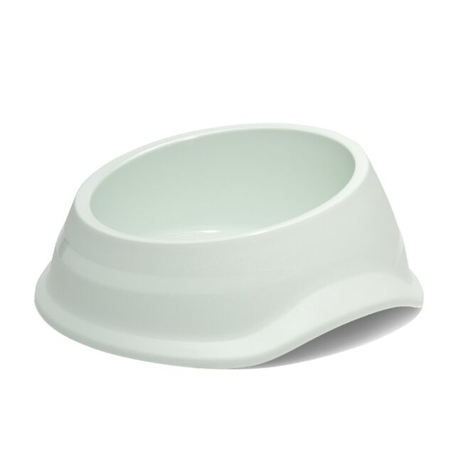 Gamelle ronde antid&eacute;rapante pour chien plastique gris &Oslash;29,5xH.12cm