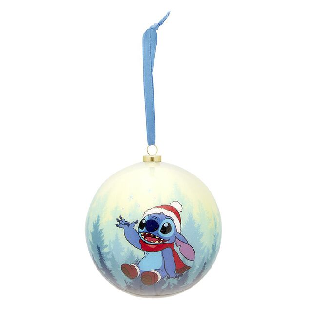 Boule de No&euml;l Disney Stitch bleu &Oslash;9,5 cm