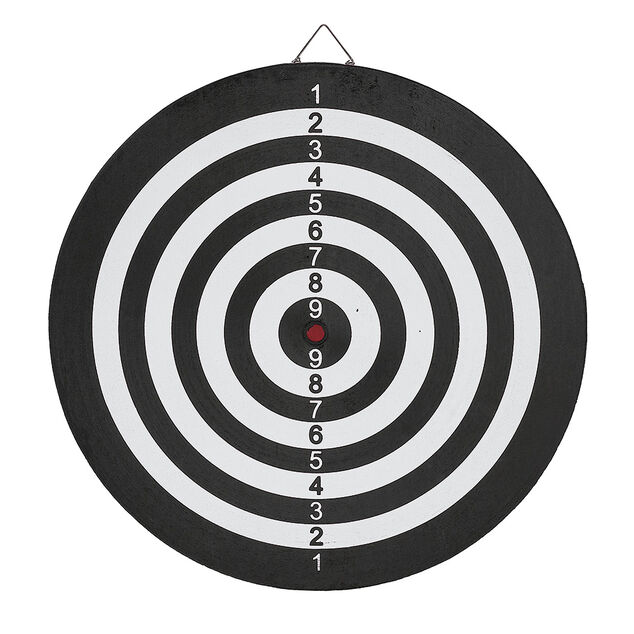 Jeu de fl&eacute;chettes r&eacute;versible  &Oslash;38cm 7 pi&egrave;ces