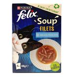 Sachet pour chat 6x 48gr Felix Soup poissons filets 3 saveurs