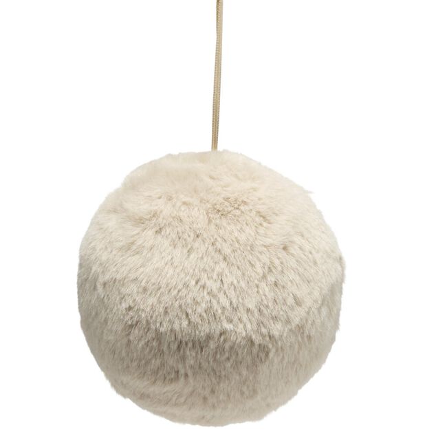Boule de No&euml;l effet fourrure &agrave; suspendre (3 mod&egrave;les)