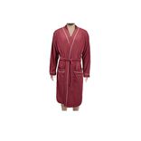 Peignoir robe de chambre mixte coton rouge TU
