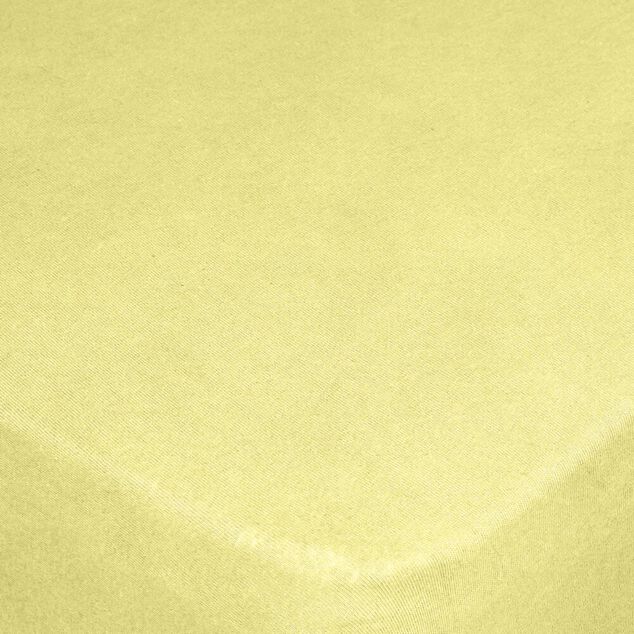 Drap housse 90x200cm 1 personne jaune