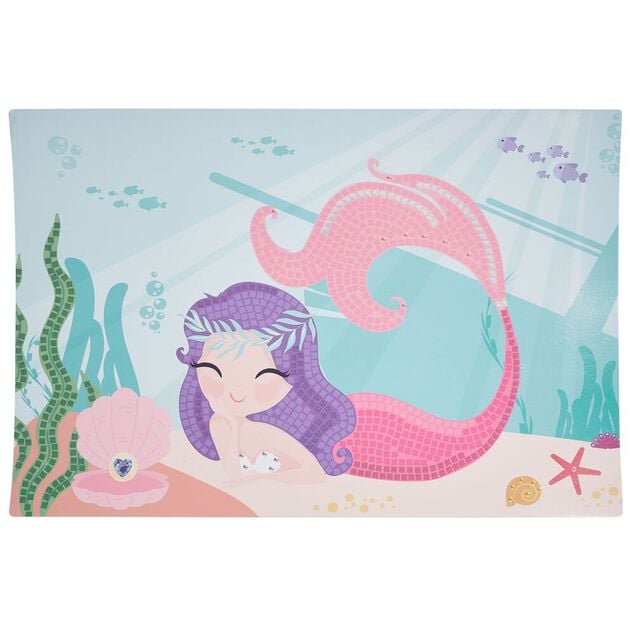 Lot de 4 mosa&iuml;ques g&eacute;antes &agrave; sticker th&egrave;me sir&egrave;ne 40x60cm