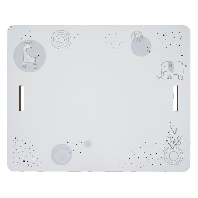 Bureau enfant modulable 3en1 tableau noir bois blanc et tabouret