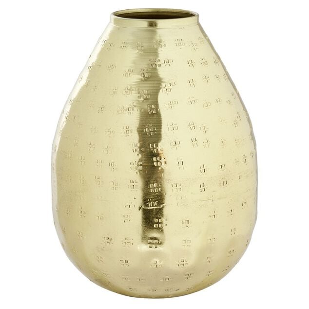 Vase en m&eacute;tal dor&eacute; H15cm
