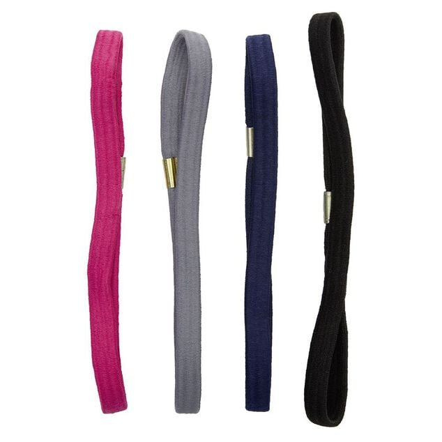 Bandeau &eacute;lastique uni x4