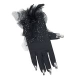 Gants noirs avec ongles de sorci&egrave;re adulte