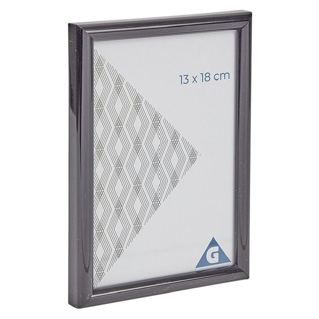 Cadre photo plastique noir 14x19cm pour photo 13x18cm