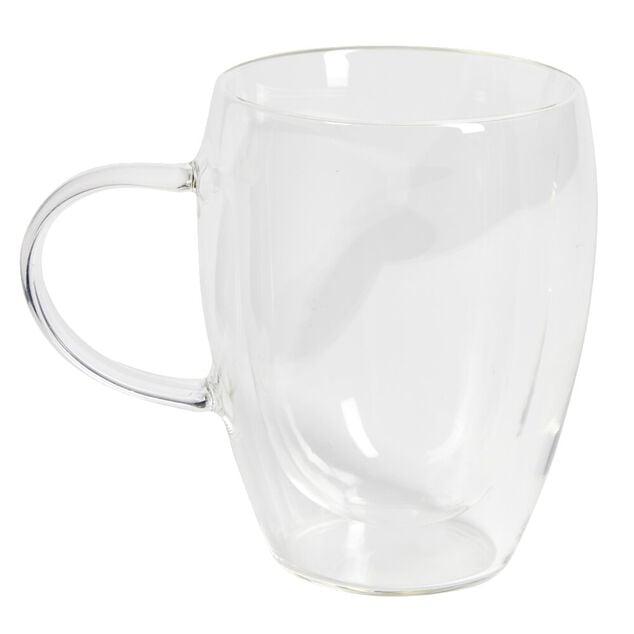 Tasse en verre double paroi avec anse 350ml