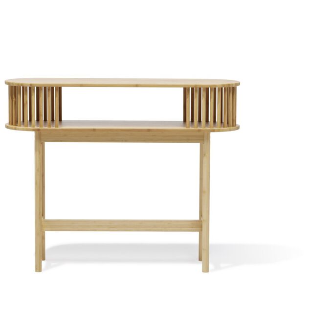 Console Ga&iuml;a bambou naturel - L100xP30xH80cm