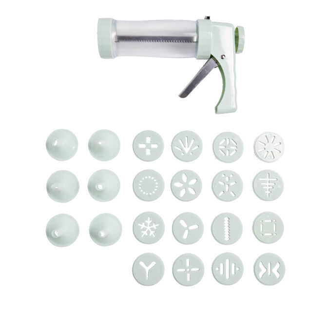 Presse à biscuits sucrés/salés 16 disques et 6 douilles