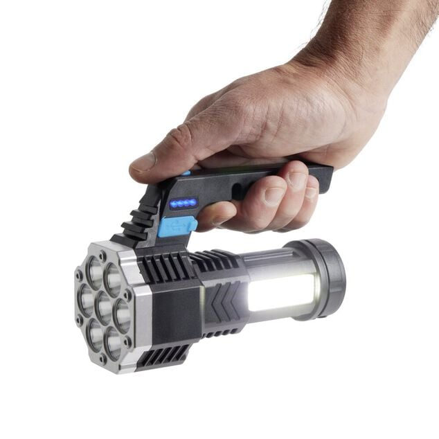Lampe torche multifonction 3 modes d'&eacute;clairages 7LED port&eacute;e 200m