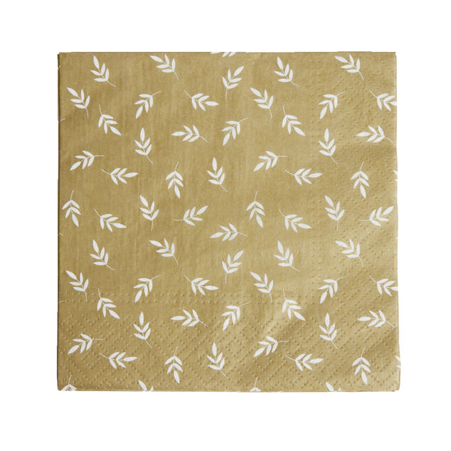 Lot de 16 serviettes motif nature papier 33x33cm