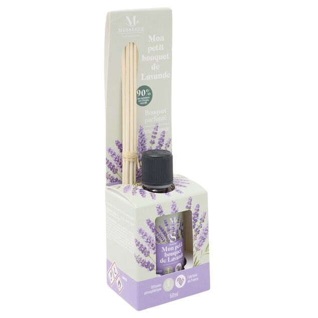 Diffuseur &agrave; b&acirc;tonnets Mess&eacute;gu&eacute; Petit Bouquet Lavande 50ml