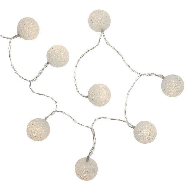 Guirlande de No&euml;l lumineuse boule dor&eacute;e 165 cm