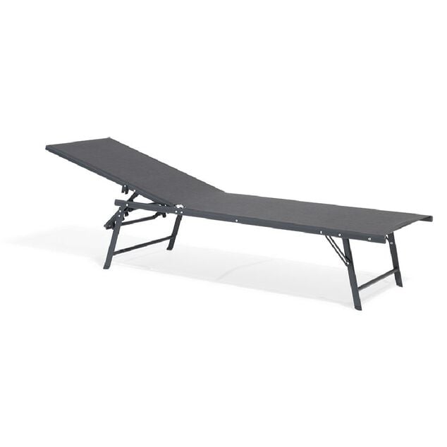 Bain de soleil transat Dream 5 positions gris 181x55xH33/90.5cm