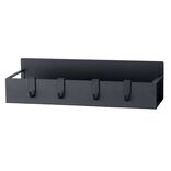 &Eacute;tag&egrave;re de rangement magn&eacute;tique plastique noir 29x7,5xH9,5cm