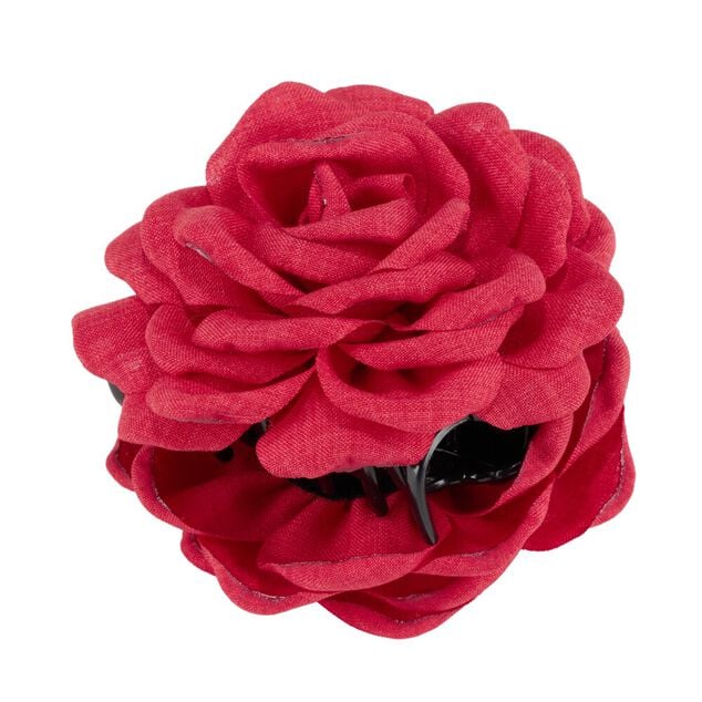 Pince &agrave; cheveux fleur cam&eacute;lia &Oslash;9cm (2 mod&egrave;les rouge ou &eacute;cru)