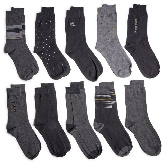 Lot de 10 paires de chaussettes pour homme T43/46 coton noir