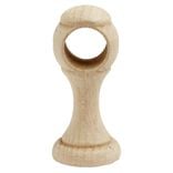 Support de tringle moyen &agrave; oeil en bois naturel &Oslash;28mm