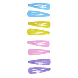 Lot de 8 barrettes clips multicolores