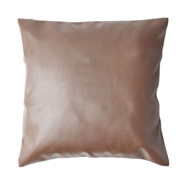 Housse de coussin simili marron 40x40cm (2 modèles)