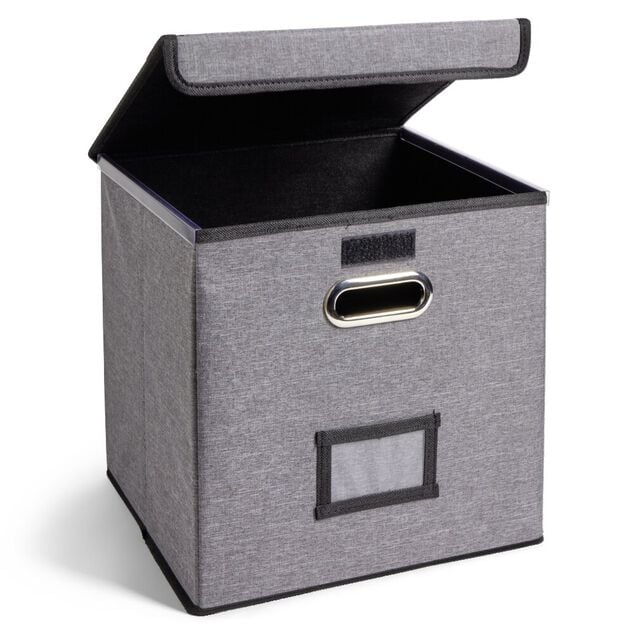 Porte document Box Cube textile 31x29x31cm