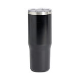 Mug isotherme 890ml inox noir avec paille