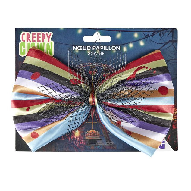 Noeud papillon Halloween clown multicolore L13xH19cm