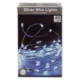 Guirlande électrique fil cuivre 40 microLED 2m d'éclairage blanc froid