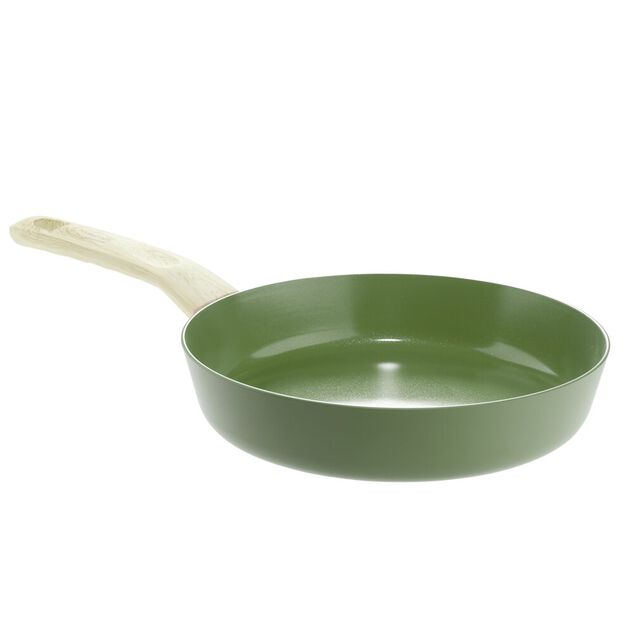 Po&ecirc;le alu rev&ecirc;tement antiadh&eacute;sif tous feux dont induction &Oslash;24cm vert