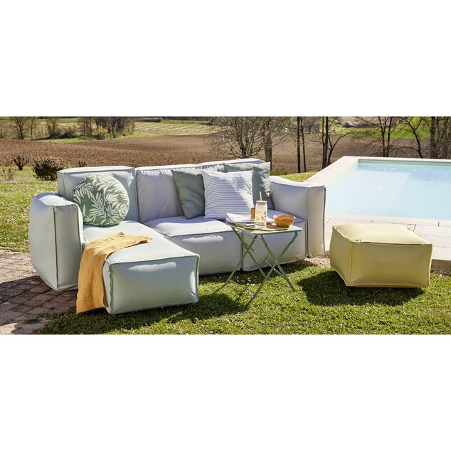 Accoudoir gonflable Burbuja x2 modulable déperlant déhoussable gris 70x20xH55cm