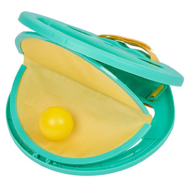 Jeu lance et attrape balle plastique vert &Oslash;19,5cm