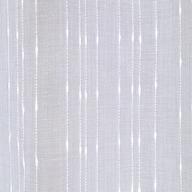 Voilage à oeillets uni blanc fil brillant