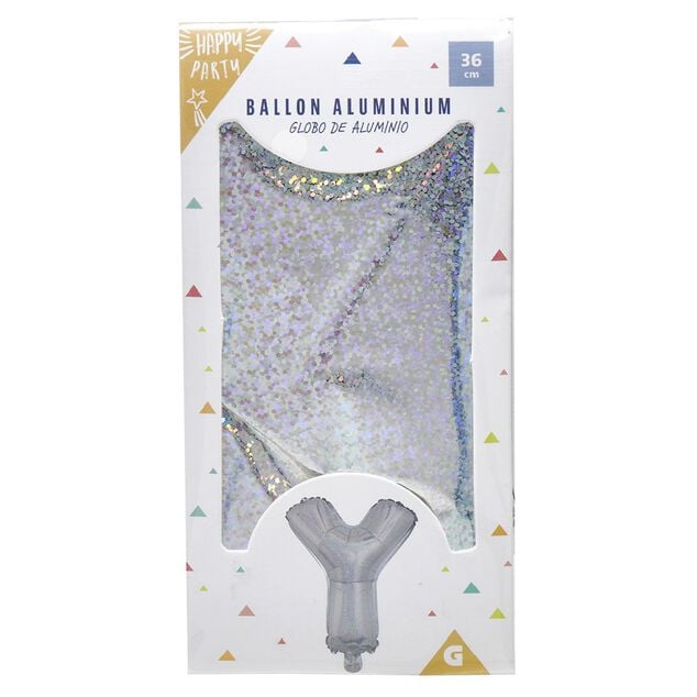 Ballon forme lettre Y aluminium (2 modèles argenté ou doré)