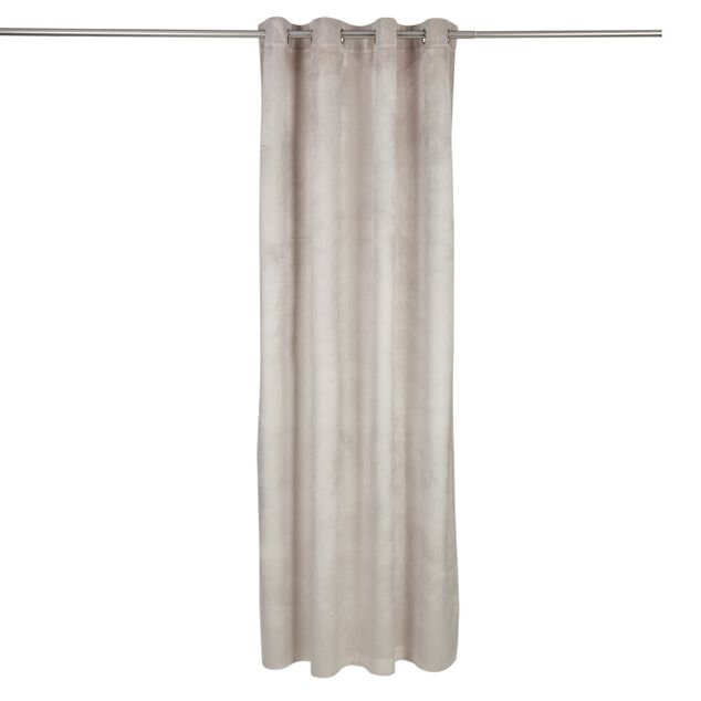 Rideau polyester 140x240cm effet velours taupe