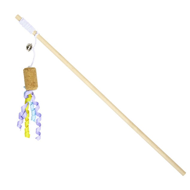 Jouet pour chat canne &agrave; p&ecirc;che souris L40cm