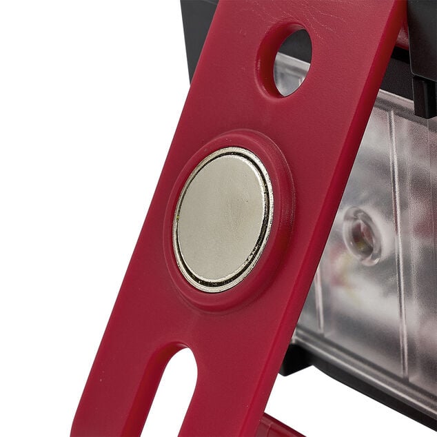 Lampe LED brico Profilex aimant&eacute;e multifonctions noire et rouge