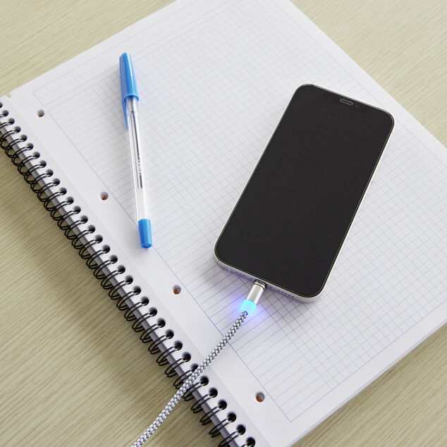 C&acirc;ble USB magn&eacute;tique 3en1 USB-C microUSB lightning 1m