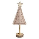 Sapin feutrine et bois &agrave; poser H27cm